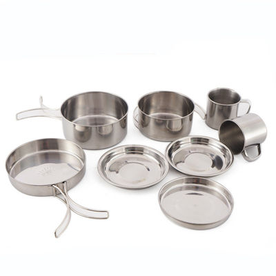 Conjunto de utensilios de cocina de acero inoxidable de estilo portátil para acampar al aire libre a US 6.5 / pieza