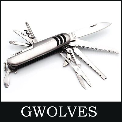 Cuchillo portátil Mini Multifunción Suizo de Acampada Cuchillo plegable de supervivencia 8.7X2.7cm US