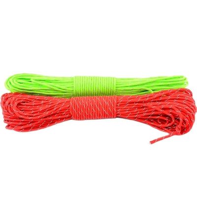 4 mm de diámetro reflector 7 hebras Paracord 100FT Poliéster 550 Cuerdas para el paracaídas