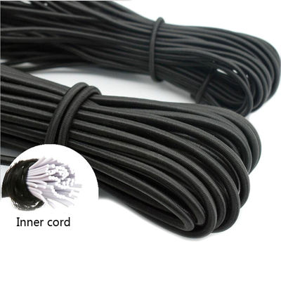 Cordón de choque de bungee elástico de alta resistencia de 4 mm 5 mm cuerda de bungee negra duradera y flexible