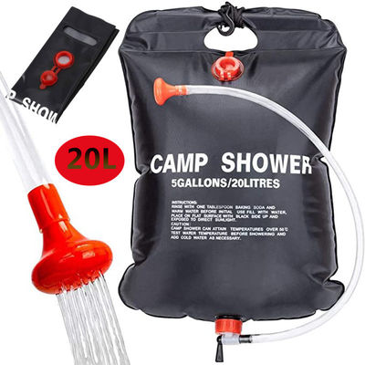Ducha solar de PVC impermeable personalizada para camping Diseño portátil e impermeable