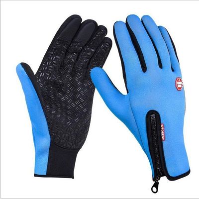 Guantes de bicicleta de montaña con pantalla táctil de dedo completo Antiderrapante Guante de carreras a prueba de viento