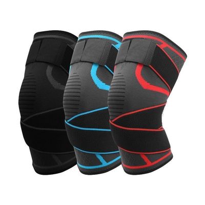 Deportes rodilleras para el funcionamiento de nylon rodilleros de apoyo de la cinta de apoyo de paquete de peso bruto 0.130kg