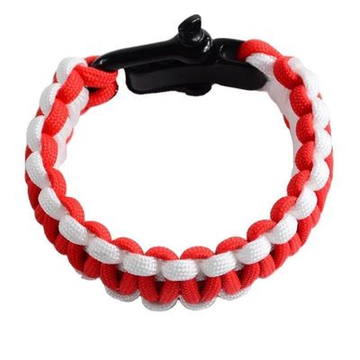 550 Paracord Brazalete de supervivencia pedido personalizado pulsera ajustable de cuerda de poliéster