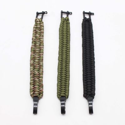 Brazalete de supervivencia para paracaidistas al aire libre con botón de metal ajustable y material de poliéster