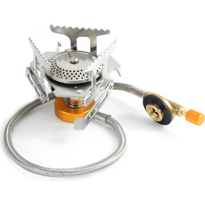 Estante de acero inoxidable portátil plegable de 145 mm picnic camping estufa de gas para el beneficio