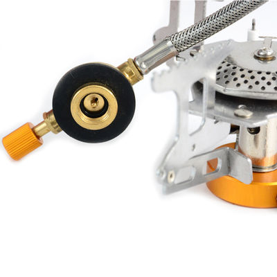 Estante de acero inoxidable portátil plegable de 145 mm picnic camping estufa de gas para el beneficio