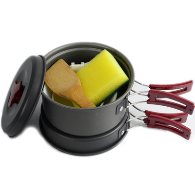 Conveniente 152X72MM Camping Pot y Pans No Stick para viajes de mochilería al aire libre