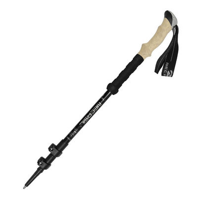 Aventuras al aire libre y caminatas ajustable plegable palo de trekking de aluminio bastón de caminar