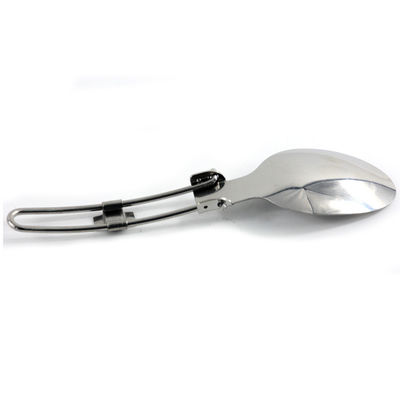 Set de vajilla de acero inoxidable para acampar con tenedor y cuchara incluidos