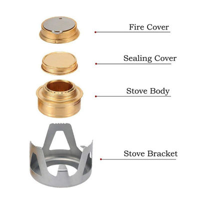 Mini quemador portátil para cocinar para acampar picnic estufa de aluminio plegable al aire libre