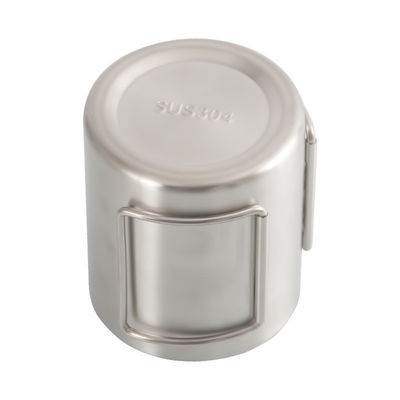 Taza de viaje de acero inoxidable de 11X7.5X8cm para acampar aislada y duradera