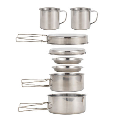 Conjunto de utensilios de cocina de acero inoxidable de estilo portátil para acampar al aire libre a US 6.5 / pieza