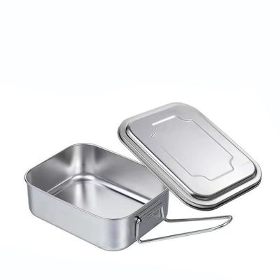 Contenedor de comida para la escuela de metal portátil