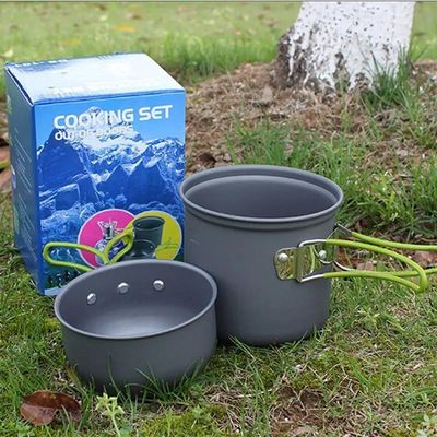 Conjunto conveniente para cocinar y acampar al aire libre