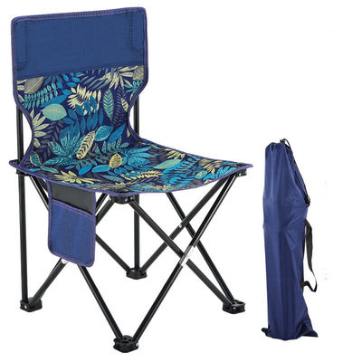 Sillones de pesca de acampada al aire libre Sillón plegable ligero portátil con reposabrazos en azul