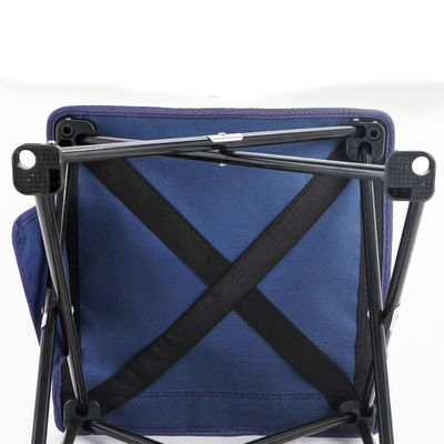 Sillones de pesca de acampada al aire libre Sillón plegable ligero portátil con reposabrazos en azul