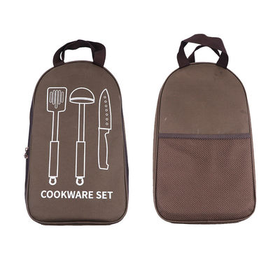 Acampada al aire libre Set de vajilla de acero inoxidable utensilios de cocina Bolsa de almacenamiento personalización
