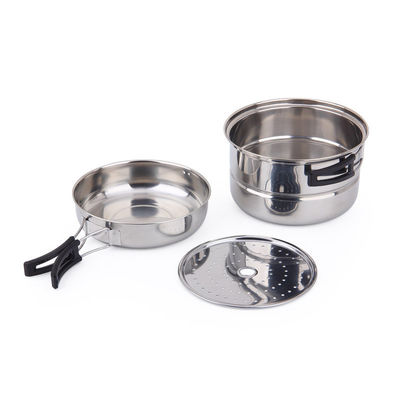 Conveniente plata de acero inoxidable de acampada Kit de cocina para cocinar al aire libre y picnic