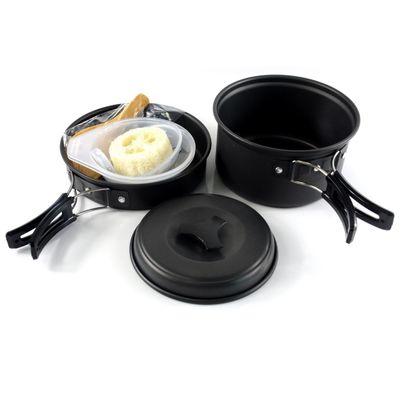 Set de utensilios de cocina de aluminio no adhesivo para el camping Cocina conveniente US 0.580kg