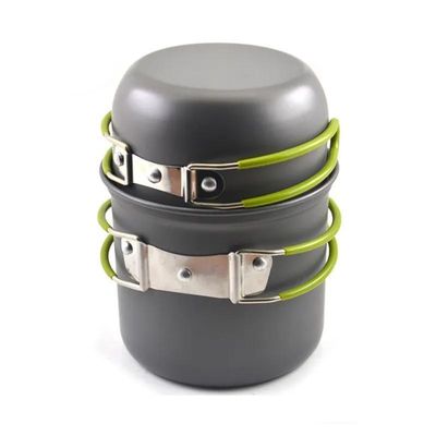 Kit de comedor de aluminio para acampar Conjunto de olla portátil para cocinar al aire libre