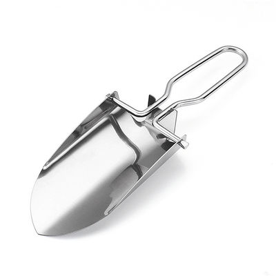 Mini pala plegable de acero inoxidable multifuncional para necesidades de campamento y jardinería