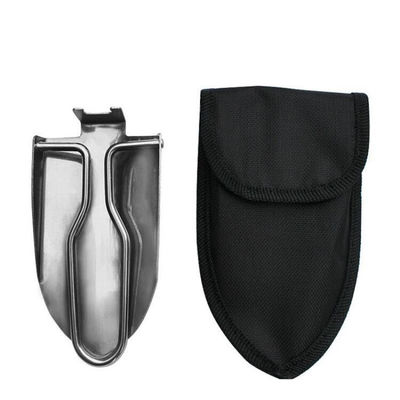 Mini pala plegable de acero inoxidable multifuncional para necesidades de campamento y jardinería