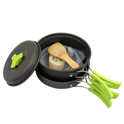 Conjunto de utensilios de cocina portátil para acampar, olla de aluminio ligera y 1 sartén incluido