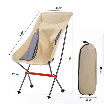 1.400kg paquete peso bruto de aleación de aluminio silla de campamento plegable para el ocio al aire libre