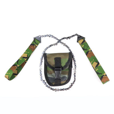 Portable estilo al aire libre de acampada de bolsillo cadena de la sierra 11 dientes de la sierra de mano para almacenamiento compacto