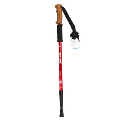 Ultraligero DGH668 4 Fibra de carbono conjunta de aluminio bastón de caminata para senderismo
