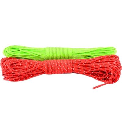 4 mm de diámetro reflector 7 hebras Paracord 100FT Poliéster 550 Cuerdas para el paracaídas