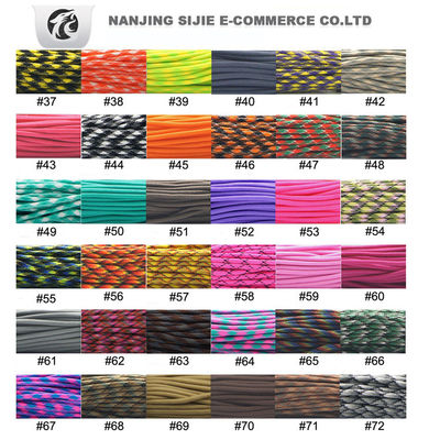 Paracord 550 de supervivencia al aire libre con 7 hebras internas tipo iii Polyester Paracord cuerda trenzada
