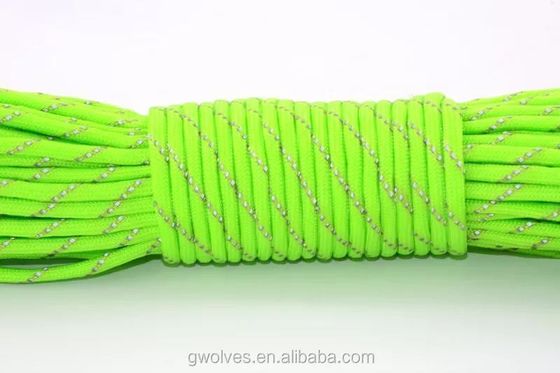 100FT 4mm 7 núcleos Cordón paracaídas Supervivencia Poliéster 550 Paracord cuerda y versátil