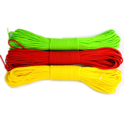 100FT 4mm 7 núcleos Cordón paracaídas Supervivencia Poliéster 550 Paracord cuerda y versátil
