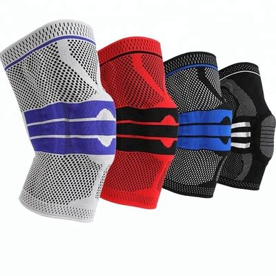 DFR357 Sleeve de rodilla de silicona profesional para correr Sleeve de compresión Braza de apoyo de rodilla