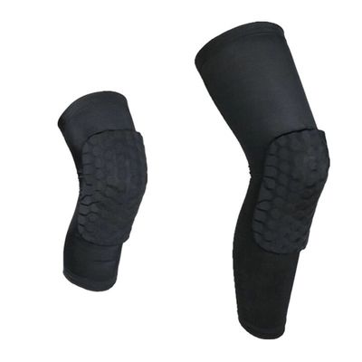 Acolchado de rodilla poliéster para rodillas con soporte de compresión para piernas con manga de panal
