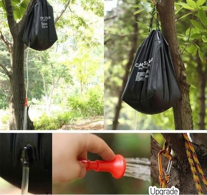 Ducha solar de PVC impermeable personalizada para camping Diseño portátil e impermeable