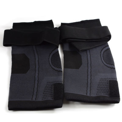Brazo de apoyo de manga de nylon de rodilla transpirable personalizado para protección de rodilla gris ajustable