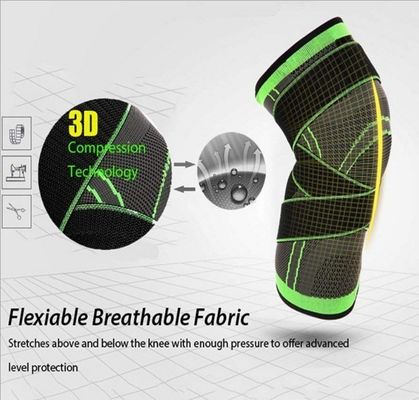 Brazo de apoyo de manga de nylon de rodilla transpirable personalizado para protección de rodilla gris ajustable