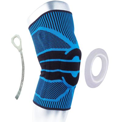 Pad de silicio profesional para rodillas deportivas respirable y rojo para correr