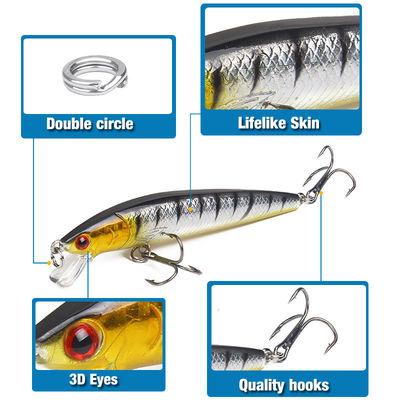 Cebo de pesca duro de 10 cm Señuelo de plástico con un peso bruto de 0.012 kg