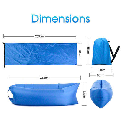 Sofá de playa exterior portátil de aire acampar Sofá plegable inflable perezoso 1 pieza Min.Order