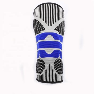 Deporte de silicona de nylon de rodilla de compresión de rodilla soporte de apoyo para la protección de baloncesto
