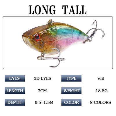 Cebo 3D Ojo Artificial 6 Gancho Minnow Cebo de pesca de plástico duro Cebo de natación para pescadores