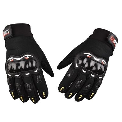 Adultos Guante de motocicleta de dedo completo de exterior Guante táctico de cuero antideslizante personalizado