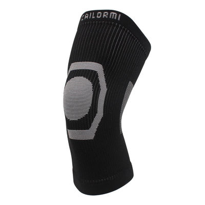 Soporte de rodilla de punto con compresor de grafeno transpirable para baloncesto deportivo