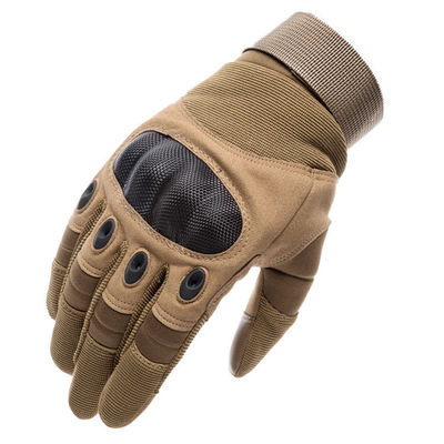 Guante para motocicleta de 25x17 cm de exterior de cuero antideslizante táctico con pantalla táctil completa con dedos