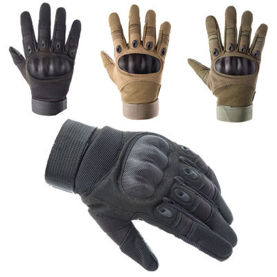 Guante para motocicleta de 25x17 cm de exterior de cuero antideslizante táctico con pantalla táctil completa con dedos