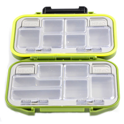 Caja de cebo de mosca de plástico ABS de pesca de color naranja con alta durabilidad Caja de cebo de pescado impermeable
